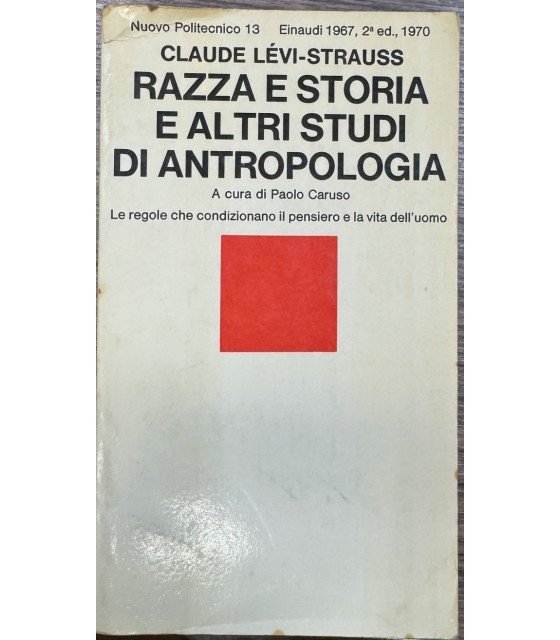 Razza e storia e altri studi di Antropologia. | Immagine principale