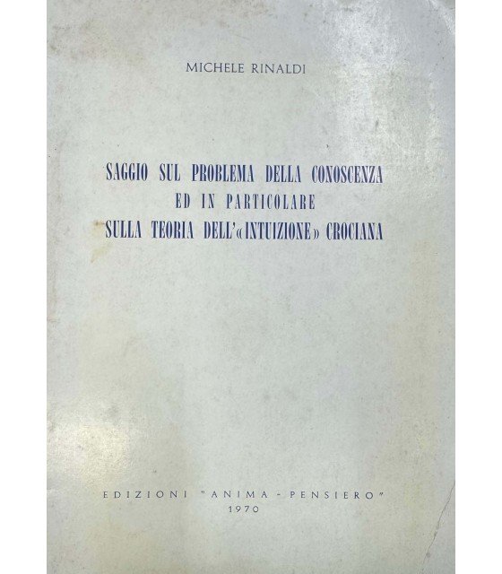Saggio sul problema della conoscenza ed in particolare sulla teoria … | Immagine principale