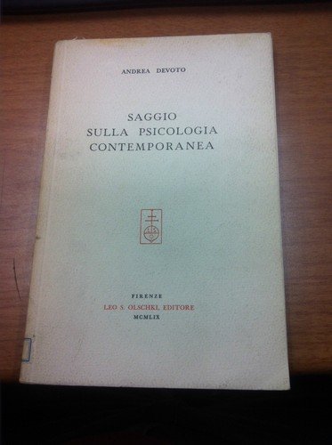 Saggio sulla psicologia contemporanea
