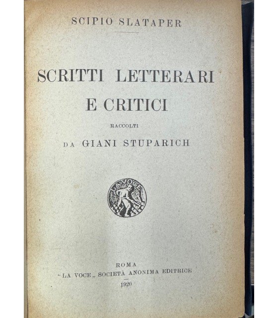 Scritti letterari e critici. | Immagine principale