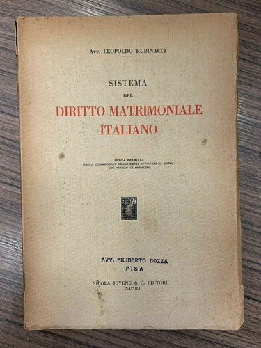 Sistema del diritto matrimoniale italiano