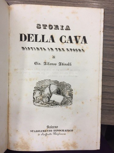 Storia della Cava distinta in tre epoche