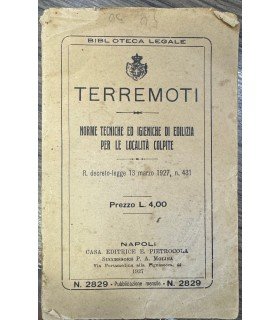 Terremoti. Norme tecniche ed igieniche di edilizia per le località … | Immagine principale