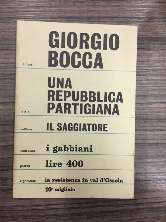 Una Repubblica partigiana