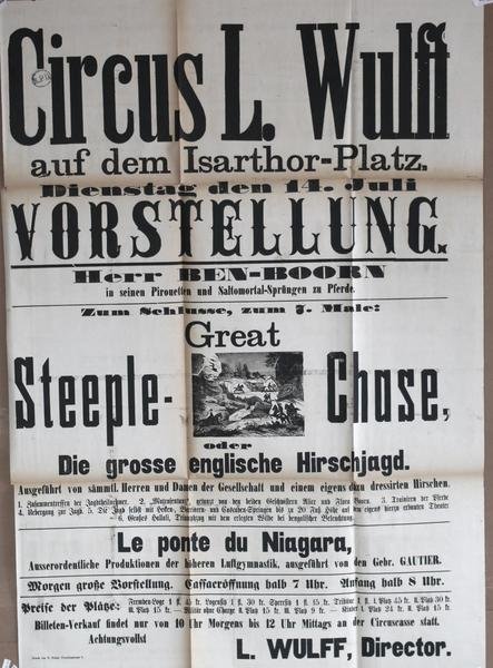 Vorstellung. Herr Ben-Boorn in seinen Pirouette und Saltomortal-Sprüngen zu Pferde. …