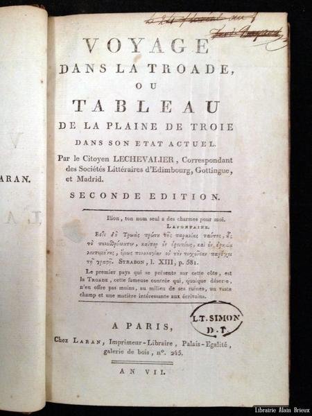 Voyage dans la Troade, ou tableau de la plaine de … | Immagine principale