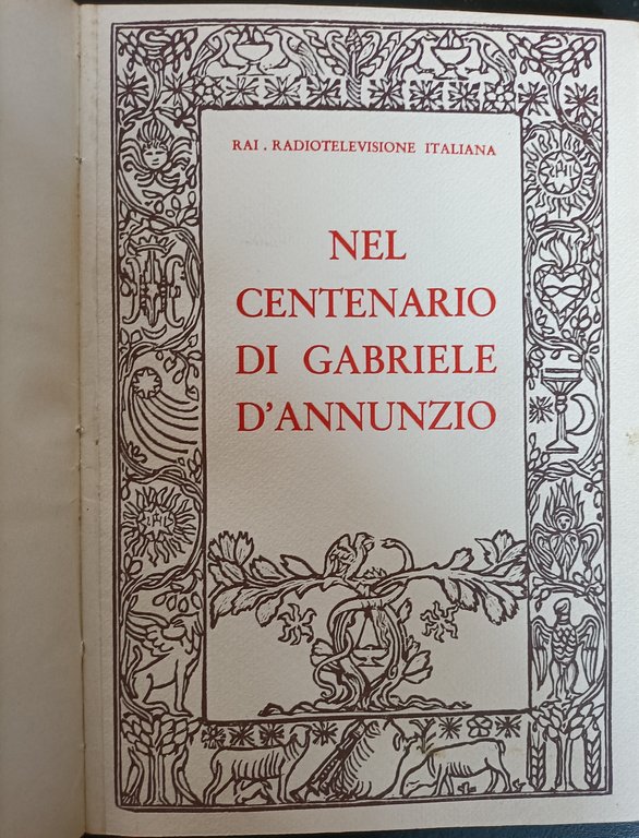 Nel centenario di Gabriele D'Annunzio programma delle trasmissioni radiofoniche