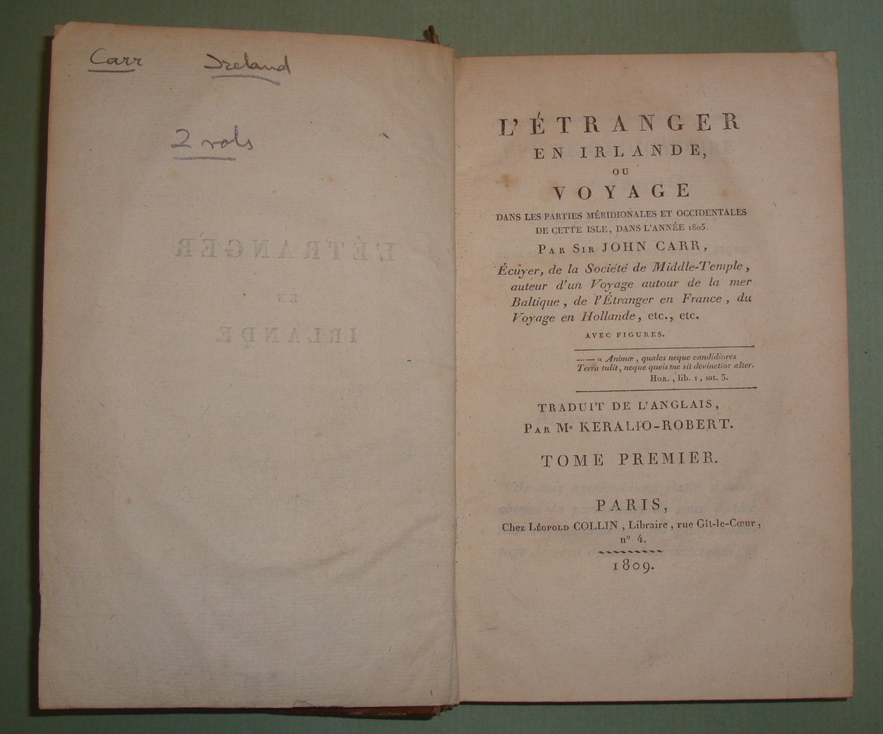 L'Etranger en Irlande, ou voyage dans les parties méridionales et …