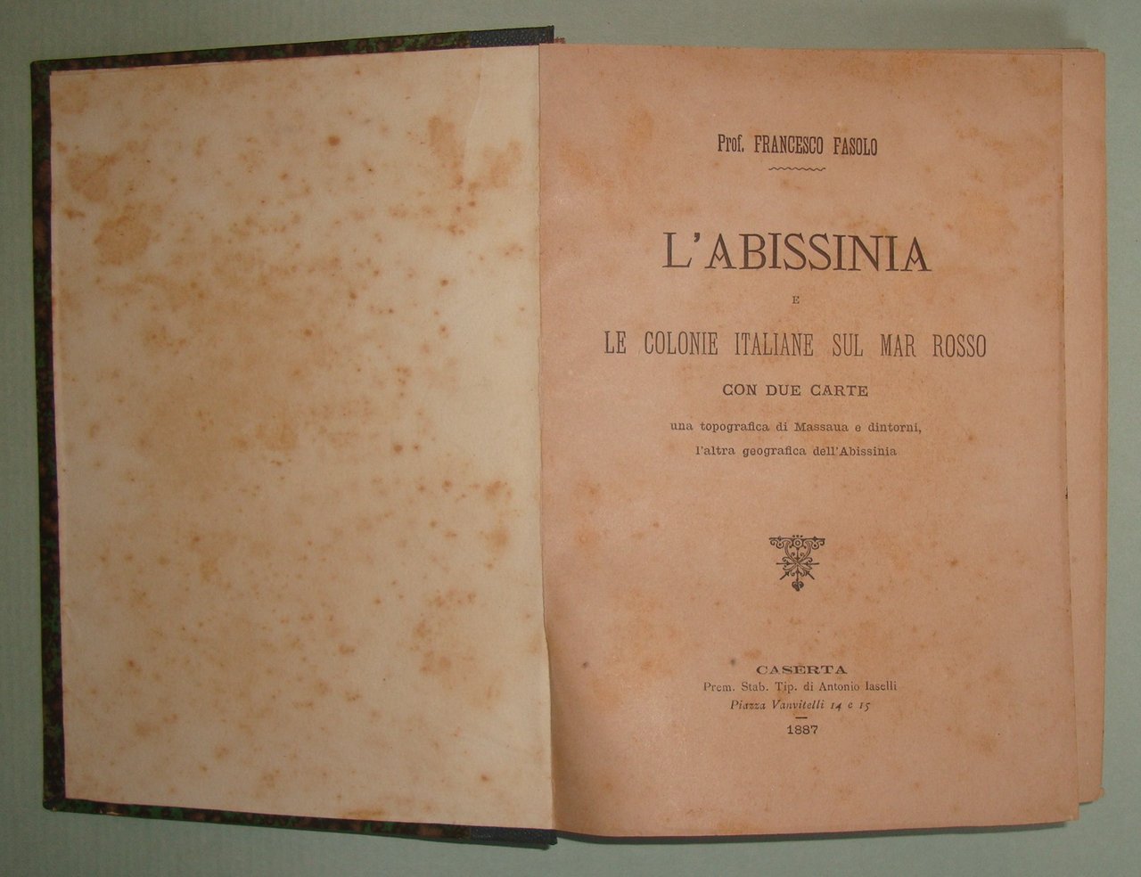 L'Abissinia e le colonie italiane nel Mar Rosso.