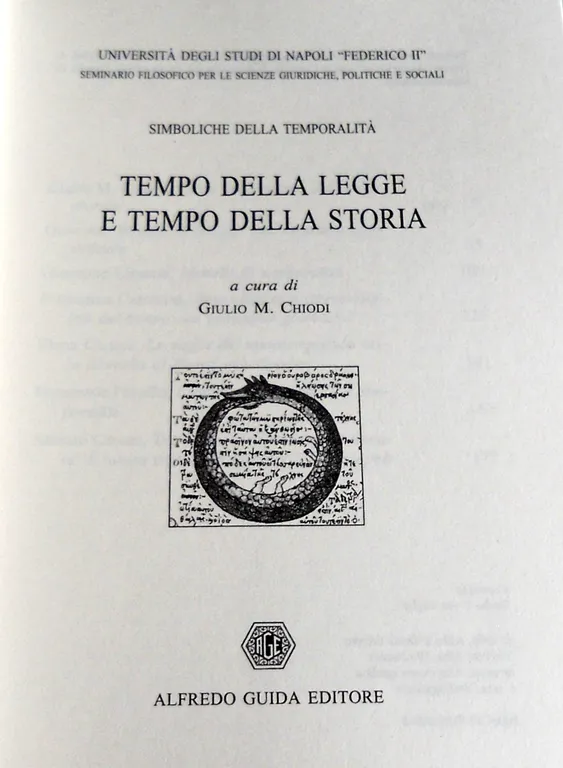SIMBOLICHE DELLA TEMPORALITÀ. TEMPO DELLA LEGGE E TEMPO DELLA STORIA | Immagine Gallery 2