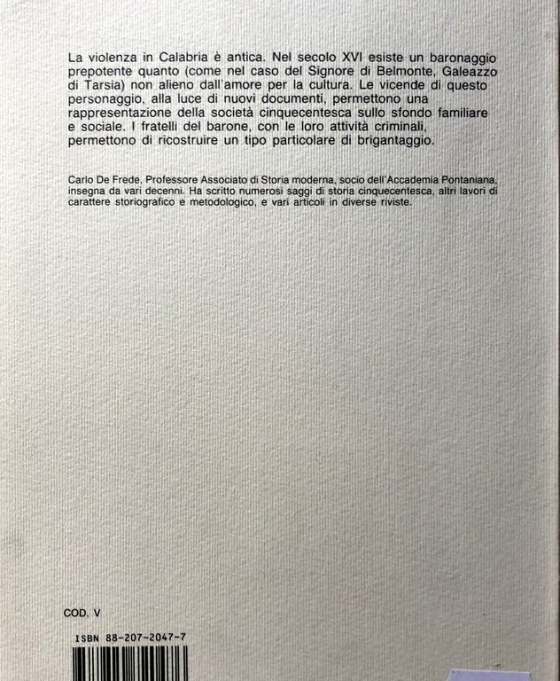 GALEAZZO DI TARSIA. POESIA E VIOLENZA NELLA CALABRIA DEL CINQUECENTO