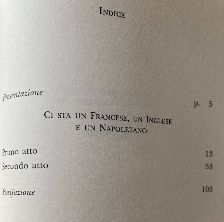 CI STA UN FRANCESE UN INGLESE E UN NAPOLETANO