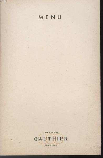 MENU - GAUTHIER
