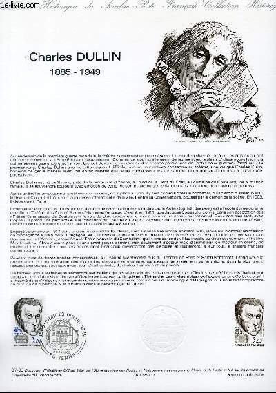DOCUMENT PHILATELIQUE OFFICIEL N°37-85 - CHARLES DULLIN 1885-1949 (N°2390 YVERT …