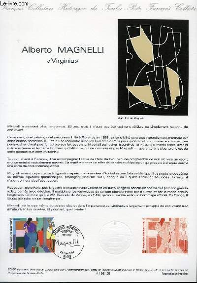 DOCUMENT PHILATELIQUE OFFICIEL N°25-86 - ALBERTO MAGNELLI "VIRGINIA" (N°2414 YVERT …