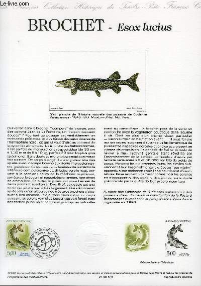 DOCUMENT PHILATELIQUE OFFICIEL N°30-90 - NATURE DE FRANCE : BROCHET …