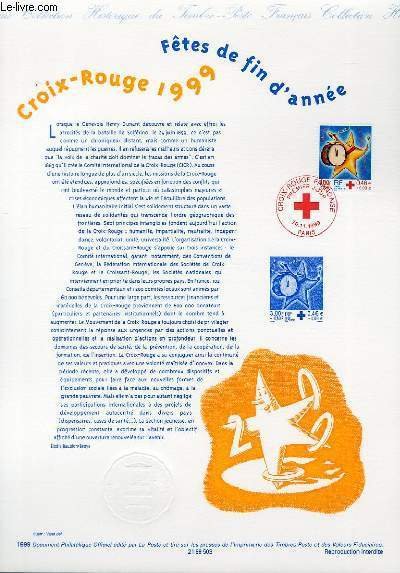 DOCUMENT PHILATELIQUE OFFICIEL - CROIX ROUGE - FETES DE FIN …