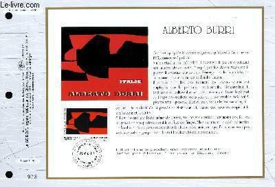 FEUILLET ARTISTIQUE PHILATELIQUE - CEF - N° 1109 - ALBERTO BURRI