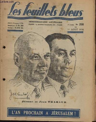 L'an prochain a Jérusalem! suivi de Fumées à la campagne par EDMOND JALOUX.