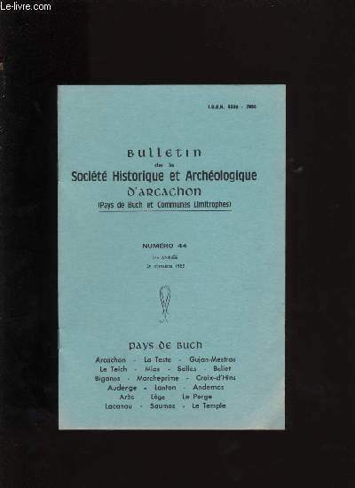Bulletin de la Société Historique et Archéologique d'Arcachon et du …