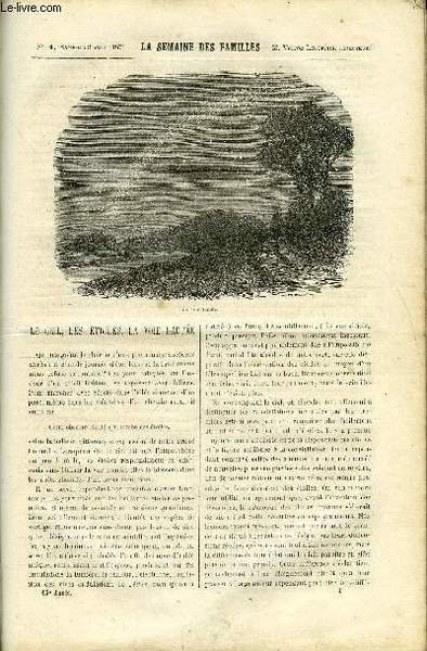 LA SEMAINE DES FAMILLES 13EME ANNEE N°4 - LE CIEL, LES ETOILES, LA VOIE LACTEE DE MARQUIS DES ROYS, L'ORDRE DE SAINT-JEAN DE JERUSALEM DE G. DE LA LANDELLE, COMMENT ILS ONT FINI DE ETIENNE MARCEL, LA FOLLE DU LOGIS DE GEORGES D'ALBRAYS