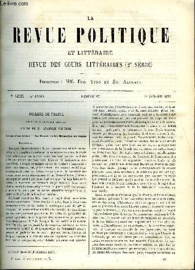 LA REVUE POLITIQUE ET LITTERAIRE 5e ANNEE - 2e SEMESTRE … | Immagine principale
