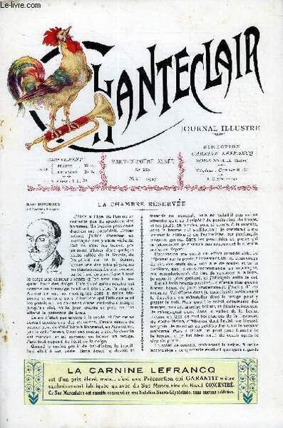 CHANTECLAIR N° 235 - LA CHAMBRE RESERVEE PAR HENRY BORDEAUX, …