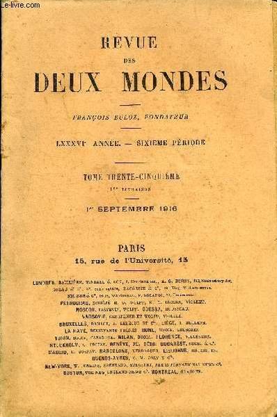 REVUE DES DEUX MONDES LXXXVIe ANNEE N°1 - I.— LES … | Immagine principale