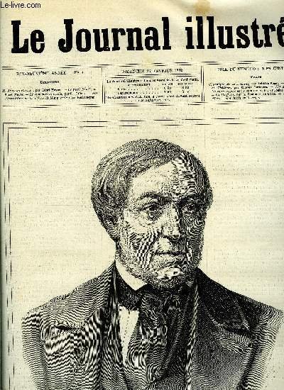 LE JOURNAL ILLUSTRE N° 9 - M. Auguste Barbier par Henri Mayer, Le petit Faust par Henri Meyer, Le concours agricole par G. Julien, Ne changez pas votre nom par Louise de Lasserre, La coiffure par la comtesse de Béran