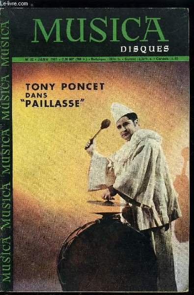 MUSICA N° 82 - Arthur Rubinstein ou le langage du coeur par Nicole Hirsch, Un mariage forcé : la musique et le cinéma par Max Pinchard, La fin tragique de Bellini par Jacques Gheusi, Du nouveau sur les scènes lyriques : le roi David, la locanderia