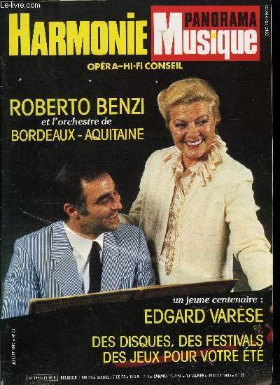 HARMONIE - PANORAMA MUSIQUE N° 33 - Tête d'affiche : …