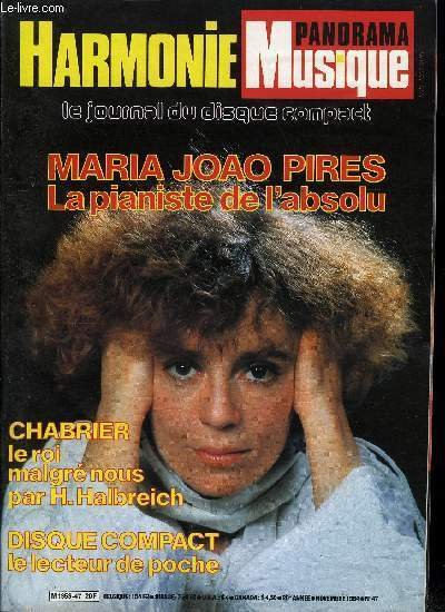 HARMONIE - PANORAMA MUSIQUE N° 47 - Maria Joao Pires, … | Immagine principale