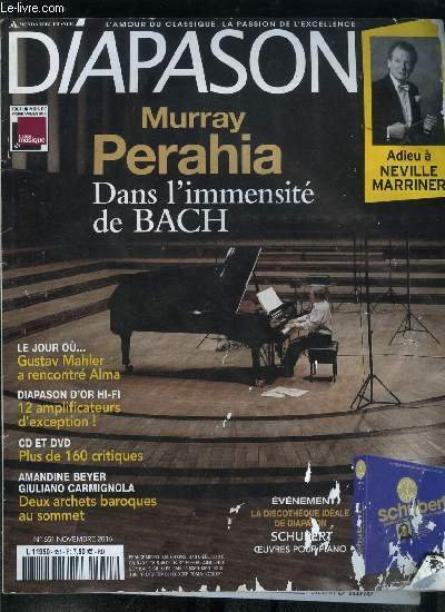 Diapason n° 651 - Adieu a Neville Marriner, Têtes d'affiche, Marianne Crebassa, Amandine Beyer, Rencontre, Murray Perahia, Johann Jakob Froberger, Musique en images, Schönberg, L'oeuvre du mois, suite lyrique de Alban Berg, Diapason d'or hi-fi : 12 amplis