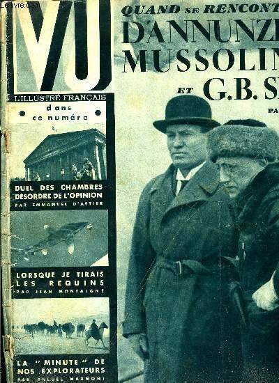 VU N° 521 - Duel de chambres, désordre de l'opinion par Emmanuel d'Astier, Inconnues célèbres par Alain de Caters, Cathédrale flottante, Les vacances payées de Monsieur G par Lucien Corosi, Lorsque je tirais les requins par Jean Montaigne, La minute