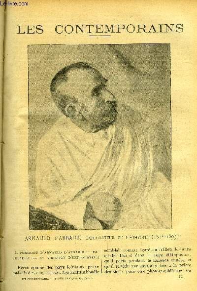 Les contemporains n° 310 - Arnauld d'Abbadie, explorateur de l'éthyopie …