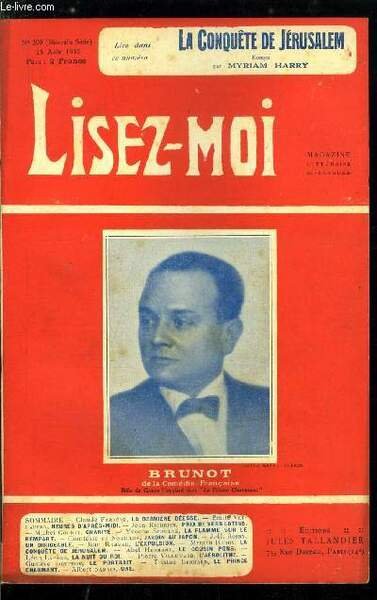 Lisez-moi - nouvelle série - n° 200 - La dernière déesse par Claude Farrère, Prix de vers latins par Jean Richepin, La flamme sur le Rempart (III) par Yvonne Schultz, Un dirigeable par J.H. Rosny, L'expulsion par Jean Rameau, La conquête de Jérusalem