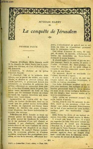 Lisez moi - nouvelle série - n° 199 - La conquête de Jérusalem par Myriam Harry, Le journal de Marline par Miguel Zamacois, La flamme sur le Rempart (VIII) par Yvonne Schultz, Le serment de Renée Michotte par Pierre Valdagne, La duchesse d'Orléans