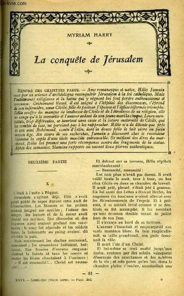 Lisez moi - nouvelle série - n° 202 - La conquête de Jérusalem (X) par Myriam Harry, L'agenouillée par Jean Rameau, La dernière déesse (IV) par Claude Farrère, Une dame filée par Miguel Zamacoïs, André Rivoire par Charles Clerc, Valombré (II) par Henry