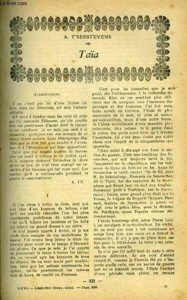 Lisez moi - nouvelle série - n° 205 - Taïa par A. T'Serstevens, On demande une bonne par Miguel Zamacois, La conquête de Jérusalem (III) par Myriam Harry, L'autre par Pierre Valdagne, Flocon de neige par Charles Foley, Valombré (X) par Henry Bordeaux