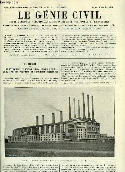 Le génie civil tome XCV n° 14 - Les extensions … | Immagine principale