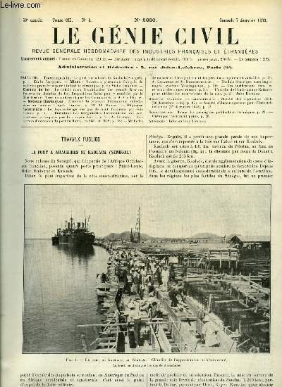 Le génie civil tome CII n° 1 - Le port … | Immagine principale