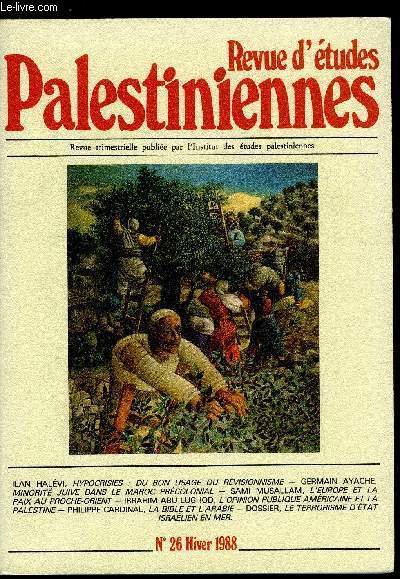 Revue d'�tudes palestiniennes n� 26 - Hypocrisies : du bon … | Immagine principale
