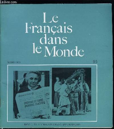 Le fran�ais dans le monde n� 95 - La francophonie …