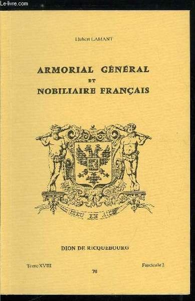 Armorial général et nobiliaire français tome XVIII n° 70 - …