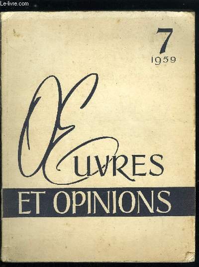 Oeuvres et opinions n� 7 - Ils ont combattu pour … | Immagine principale