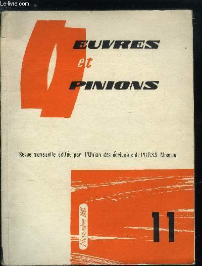 Oeuvres et opinions n� 83 - Aupr�s de L�nine par Olga Matiouchina, Au coeur du pays d'Irkoustk par Franz Taourine, Avril par Vladimir Sapojnikov, Un homme nage dans l'oc�an spatial par Evgu�ni Riabtchikov, L'exaltation de l'homme par Adolphe Ourban