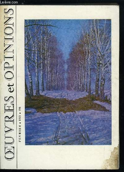 Oeuvres et opinions n� 194 - A mes lecteurs par … | Immagine principale