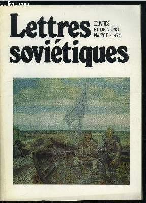 Lettres sovi�tiques, oeuvres et opinions n� 200 - L'obier rouge … | Immagine principale