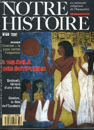 Notre histoire : la m�moire religieuse de l'humanit� n� 60 …