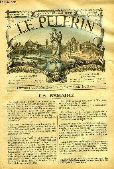Le Pèlerin n° 1073 - Comment le fisc opère, Le R.F. Cyprien, Affiches immondes, Ascension périlleuse, Nouvelles de Jérusalem, Autour de la mer morte, Guérison de Mlle Julie Casabianca a Notre Dame de Lourdes, Bleu et blanc par Jean de Monthéas, Mariage